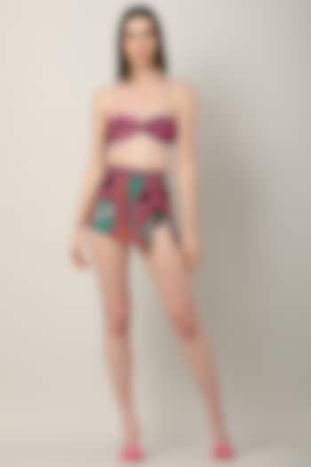 Multi-Colored Polyester Printed Bikini Set by Limerick By Abirr N' Nanki at Pernia's Pop Up Shop