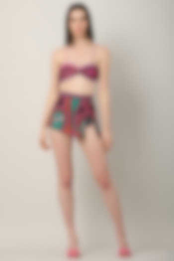 Multi-Colored Polyester Printed Bikini Set by Limerick By Abirr N' Nanki