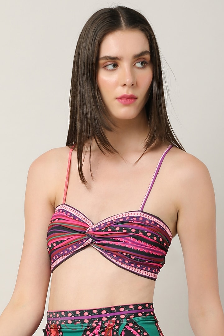 Multi-Colored Polyester Printed Bikini Set by Limerick By Abirr N' Nanki at Pernia's Pop Up Shop