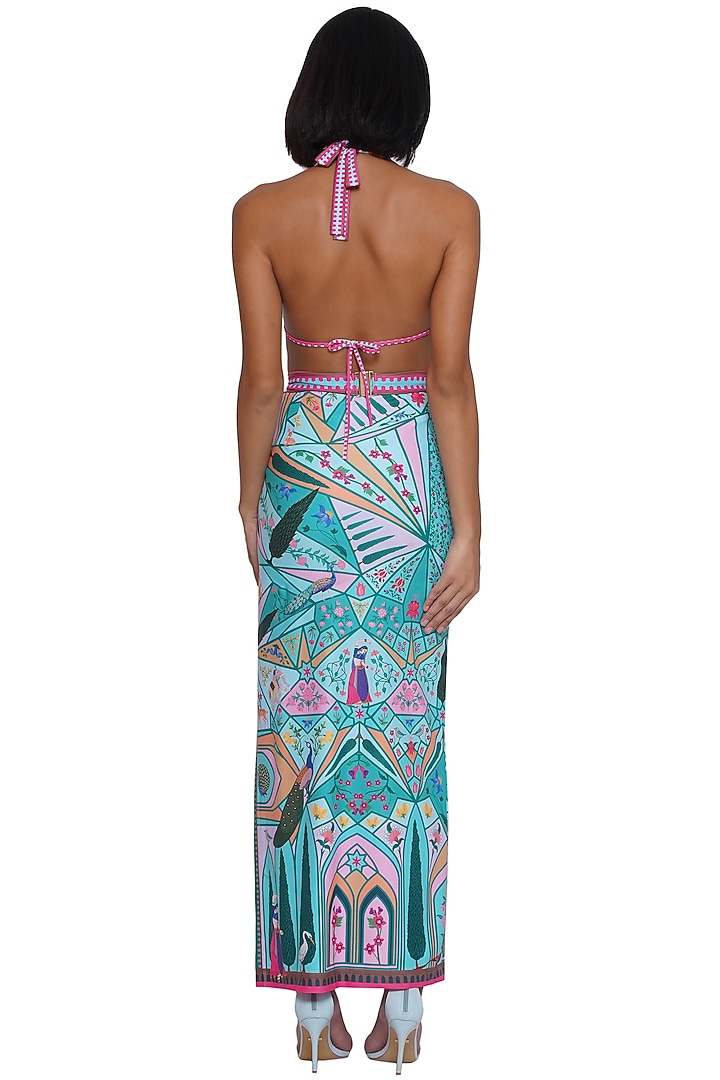 Multi-Colored Spandex Blend Printed Skirt by Limerick By Abirr N' Nanki at Pernia's Pop Up Shop