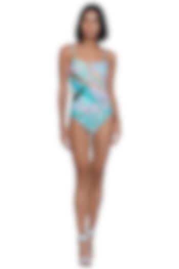 Multi-Colored Spandex Blend Printed Monokini by Limerick By Abirr N' Nanki at Pernia's Pop Up Shop