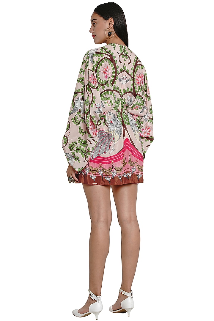 Blush Pink Printed Summer Dress by Limerick By Abirr N' Nanki at Pernia's Pop Up Shop