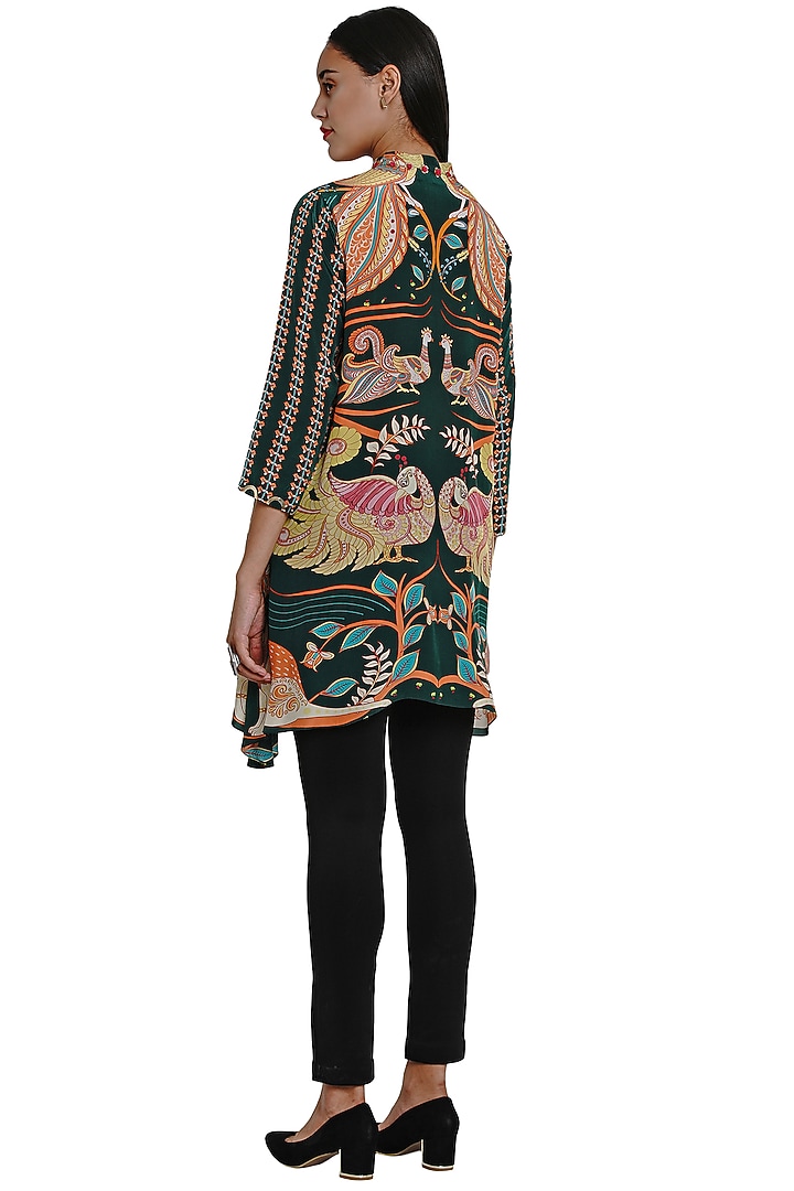 Dark Green High-Low Crepe Tunic by Limerick By Abirr N' Nanki at Pernia's Pop Up Shop