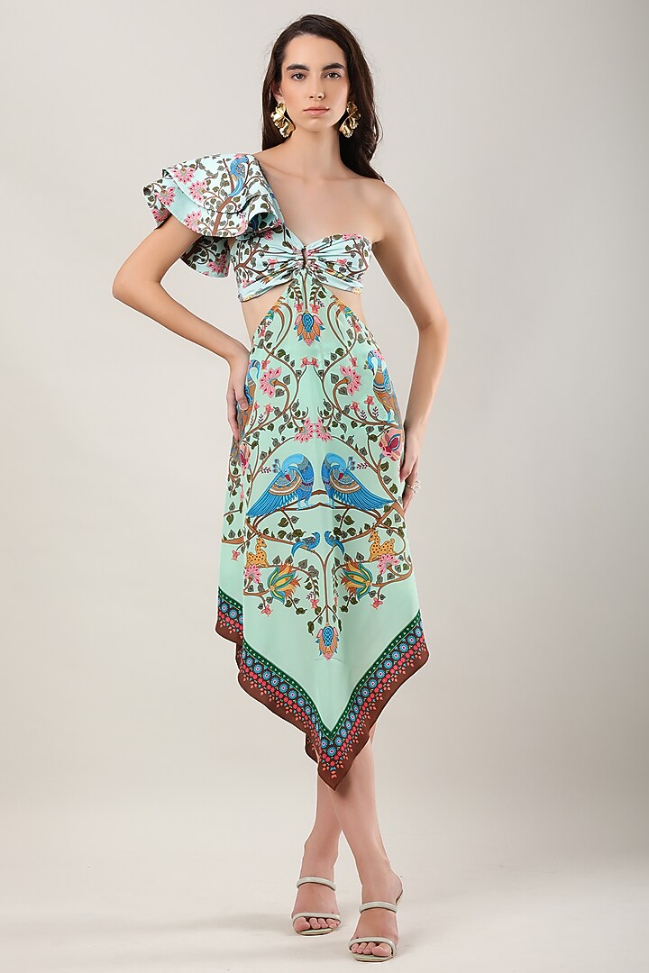 Multi-Colored Crepe Printed Coverup by Limerick By Abirr N' Nanki at Pernia's Pop Up Shop