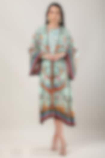 Multi-Colored Crepe Printed Kimono by Limerick By Abirr N' Nanki at Pernia's Pop Up Shop