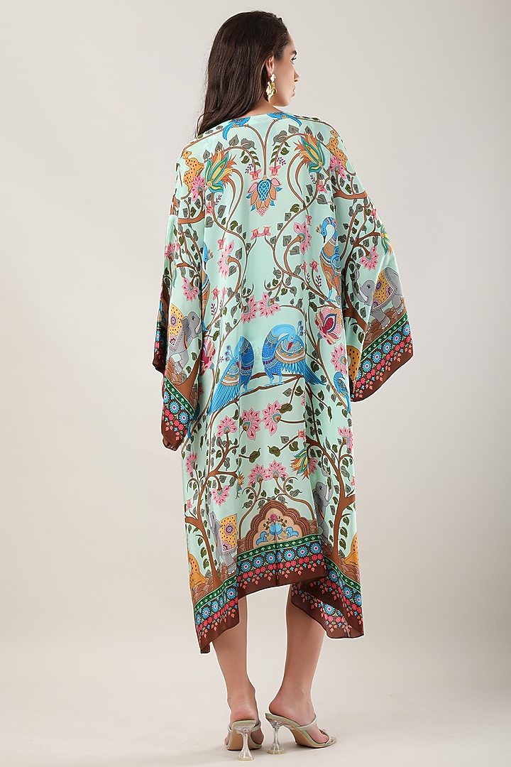 Multi-Colored Crepe Printed Kimono by Limerick By Abirr N' Nanki at Pernia's Pop Up Shop