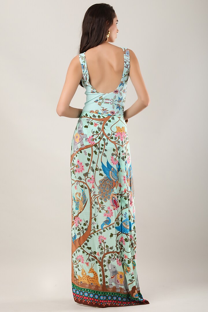 Multi-Colored Crepe Printed Sarong by Limerick By Abirr N' Nanki at Pernia's Pop Up Shop