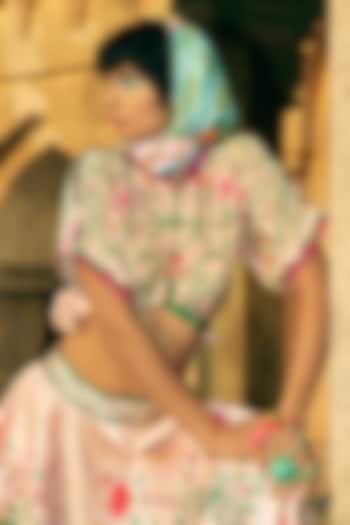 Multi-Coloured Crepe Embroidered Statement Shirt by Limerick By Abirr N' Nanki at Pernia's Pop Up Shop