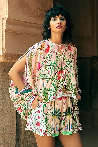 Multi Coloured Crepe Printed Top by Limerick By Abirr N' Nanki