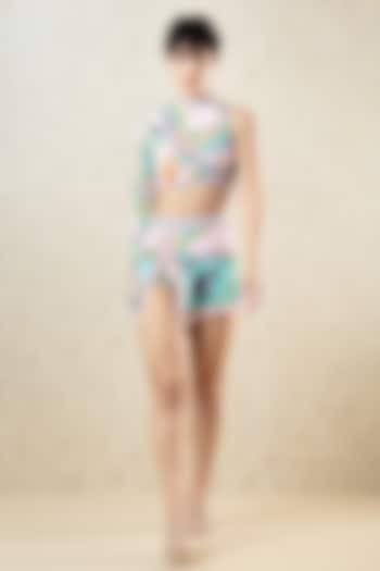 Multicoloured Polyester & Spandex Printed Bikini Set by Limerick By Abirr N' Nanki at Pernia's Pop Up Shop