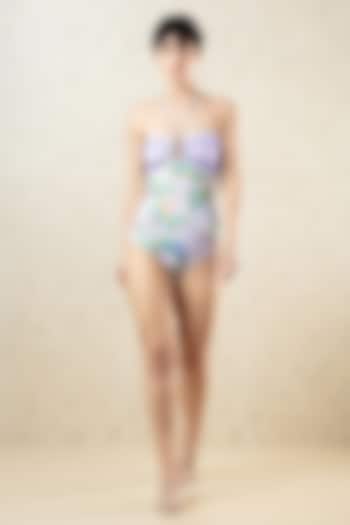 Multicoloured Polyester & Spandex Printed Monokini by Limerick By Abirr N' Nanki at Pernia's Pop Up Shop