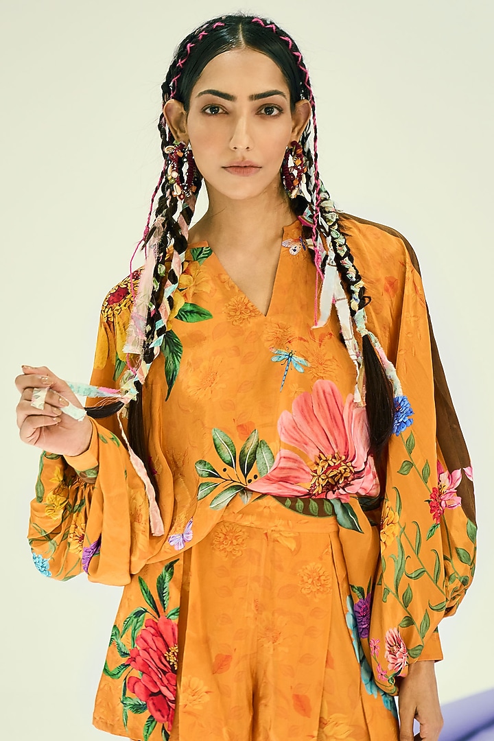 Orange Printed Top by Limerick By Abirr N' Nanki at Pernia's Pop Up Shop