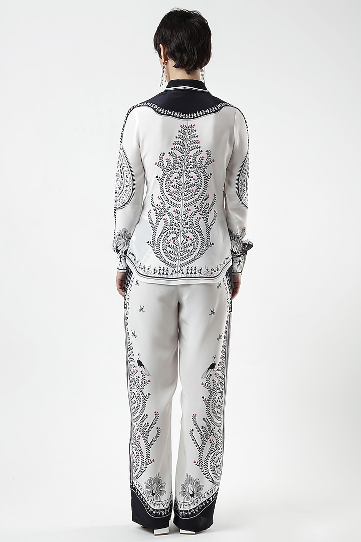 Ivory Crepe Pants by Limerick By Abirr N' Nanki at Pernia's Pop Up Shop
