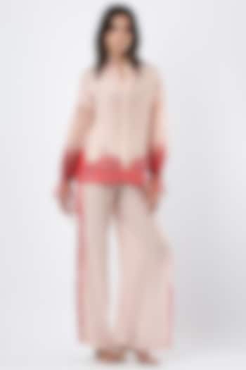Ivory Crepe Pants by Limerick By Abirr N' Nanki at Pernia's Pop Up Shop