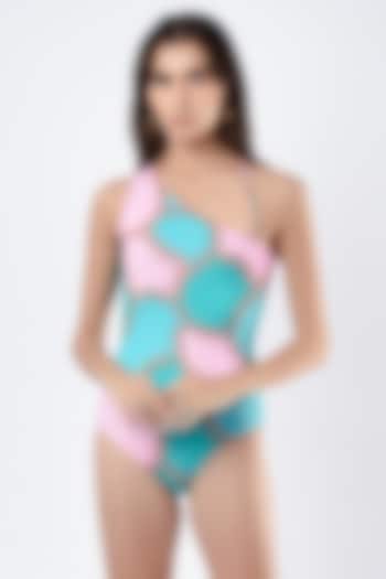 Multi-Colored Polyester & Spandex Printed Monokini by Limerick By Abirr N' Nanki at Pernia's Pop Up Shop