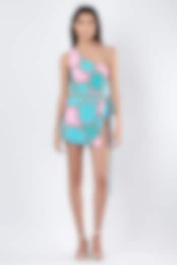 Multi-Colored Polyester & Spandex Printed Swim Skirt by Limerick By Abirr N' Nanki at Pernia's Pop Up Shop