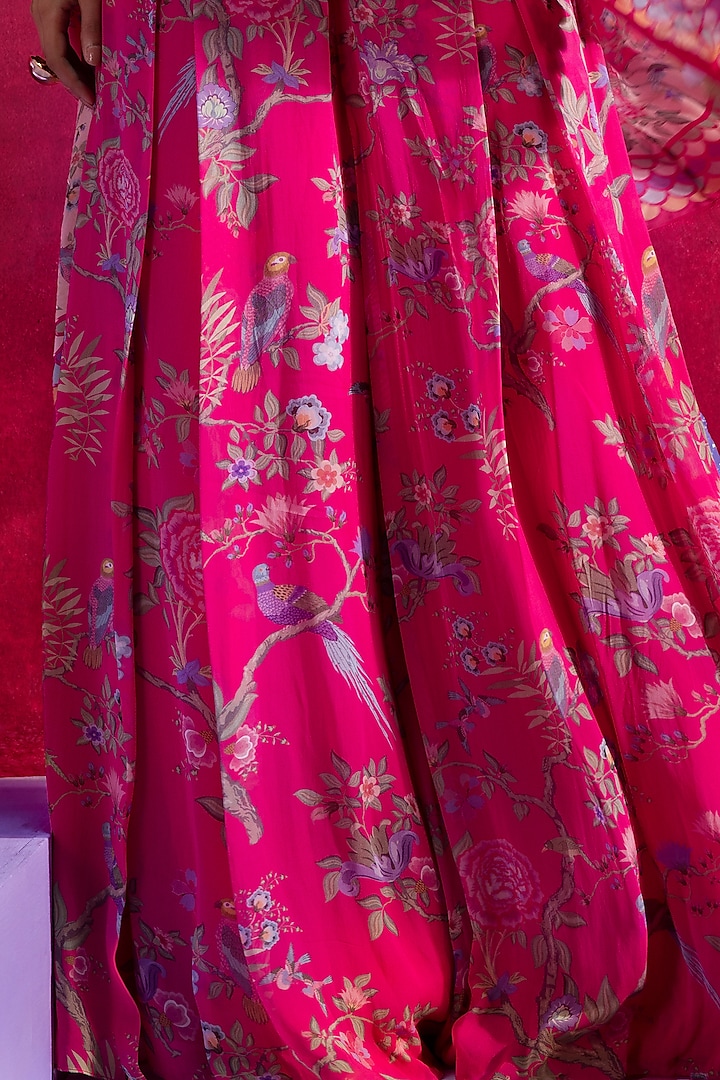 Blush Pink Embroidered Cape Set by Limerick By Abirr N' Nanki at Pernia's Pop Up Shop