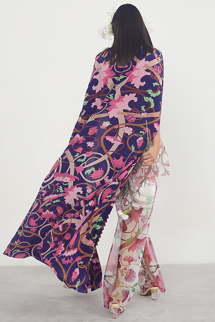 Ivory Floral Printed Tunic by Limerick By Abirr N' Nanki at Pernia's Pop Up Shop