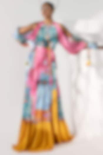 Multi-Colored Printed Maxi Dress by Limerick By Abirr N' Nanki at Pernia's Pop Up Shop