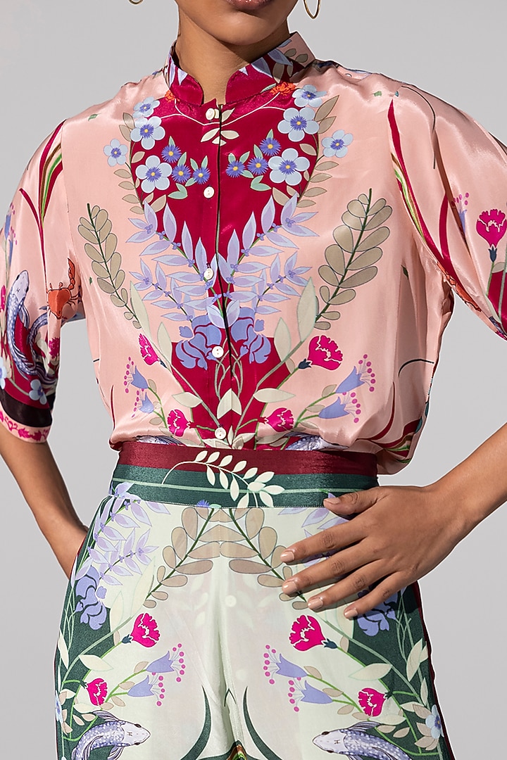 Lime Green Printed Pants by Limerick By Abirr N' Nanki at Pernia's Pop Up Shop