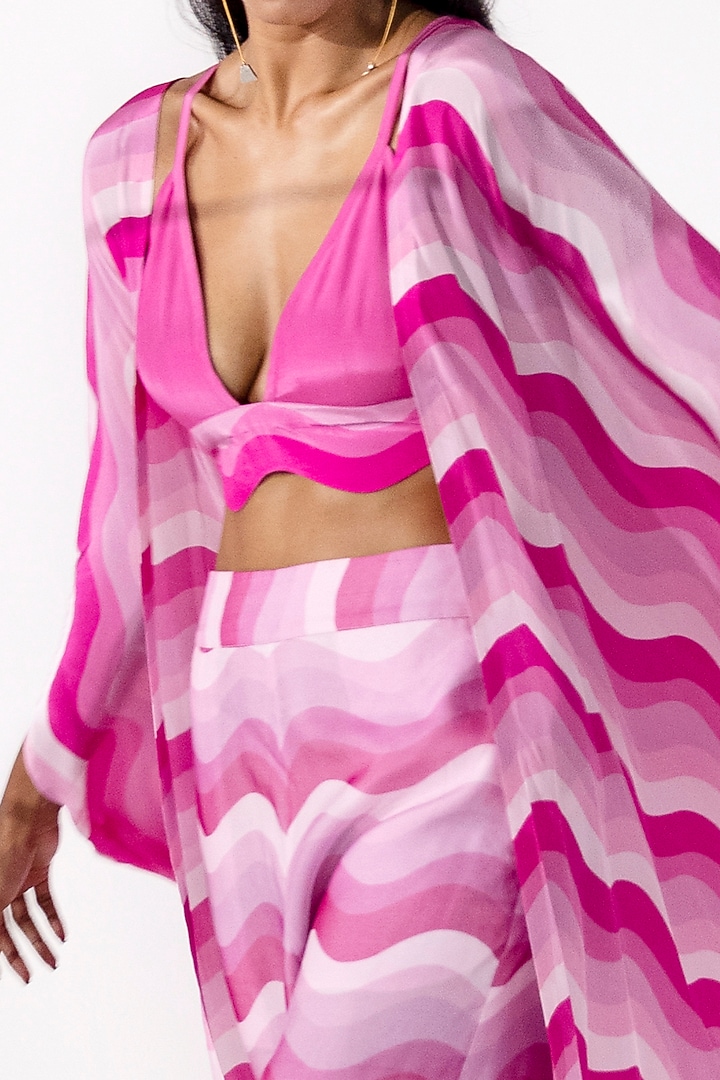 Magenta Printed Bustier by Limerick By Abirr N' Nanki at Pernia's Pop Up Shop