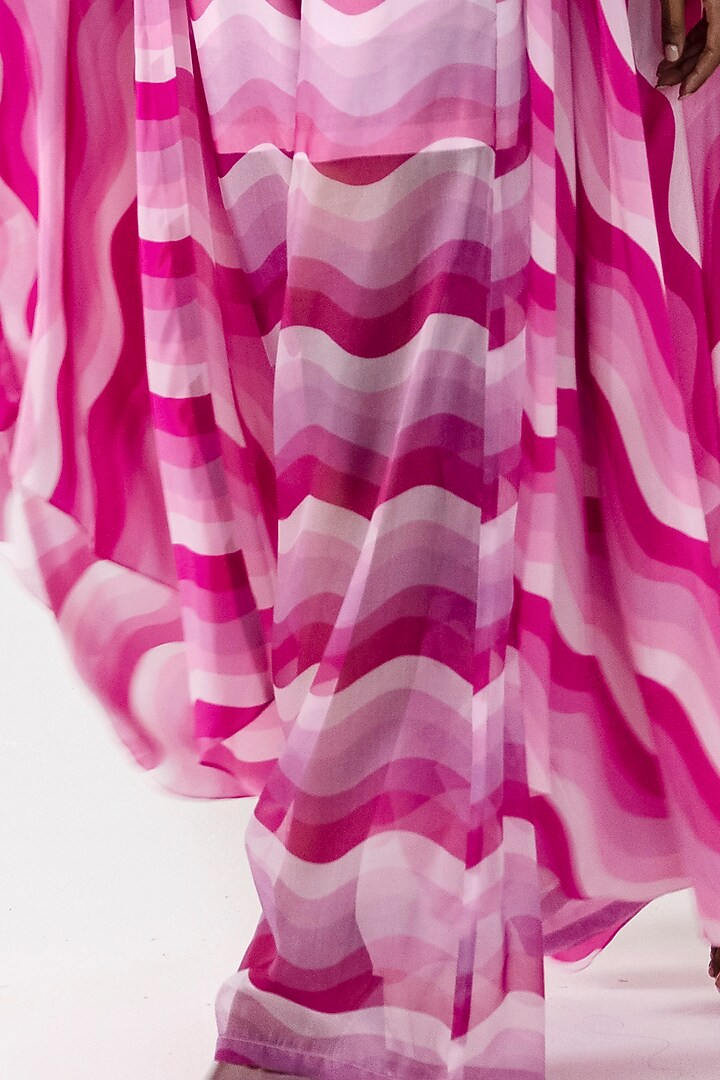 Magenta Printed Pants by Limerick By Abirr N' Nanki at Pernia's Pop Up Shop