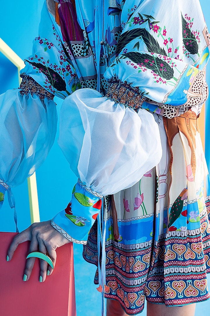 Multi-Colored Printed Vacation Dress by Limerick By Abirr N' Nanki at Pernia's Pop Up Shop