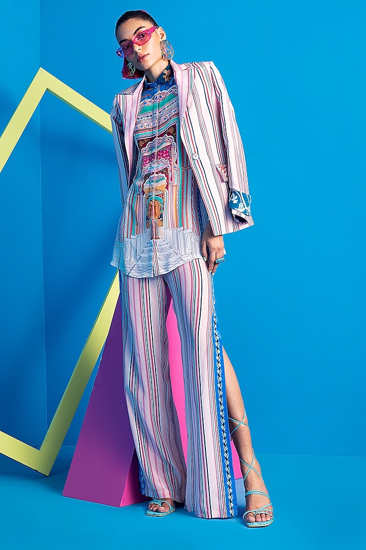 Multi-Colored Printed Pants by Limerick By Abirr N' Nanki at Pernia's Pop Up Shop