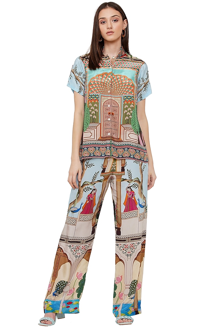 Multi-Colored Printed Shirt by Limerick By Abirr N' Nanki at Pernia's Pop Up Shop