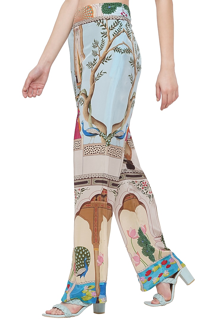 Multi-Colored Printed Pants by Limerick By Abirr N' Nanki at Pernia's Pop Up Shop