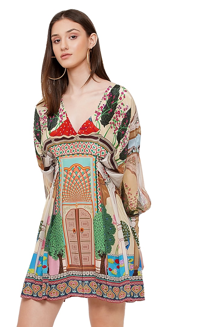 Multi-Colored Embroidered Summer Dress by Limerick By Abirr N' Nanki at Pernia's Pop Up Shop