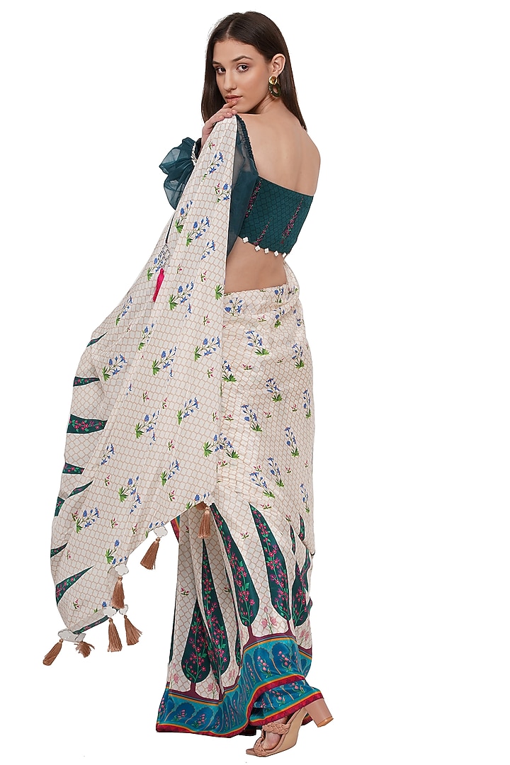 Green Embroidered Blouse by Limerick By Abirr N' Nanki at Pernia's Pop Up Shop