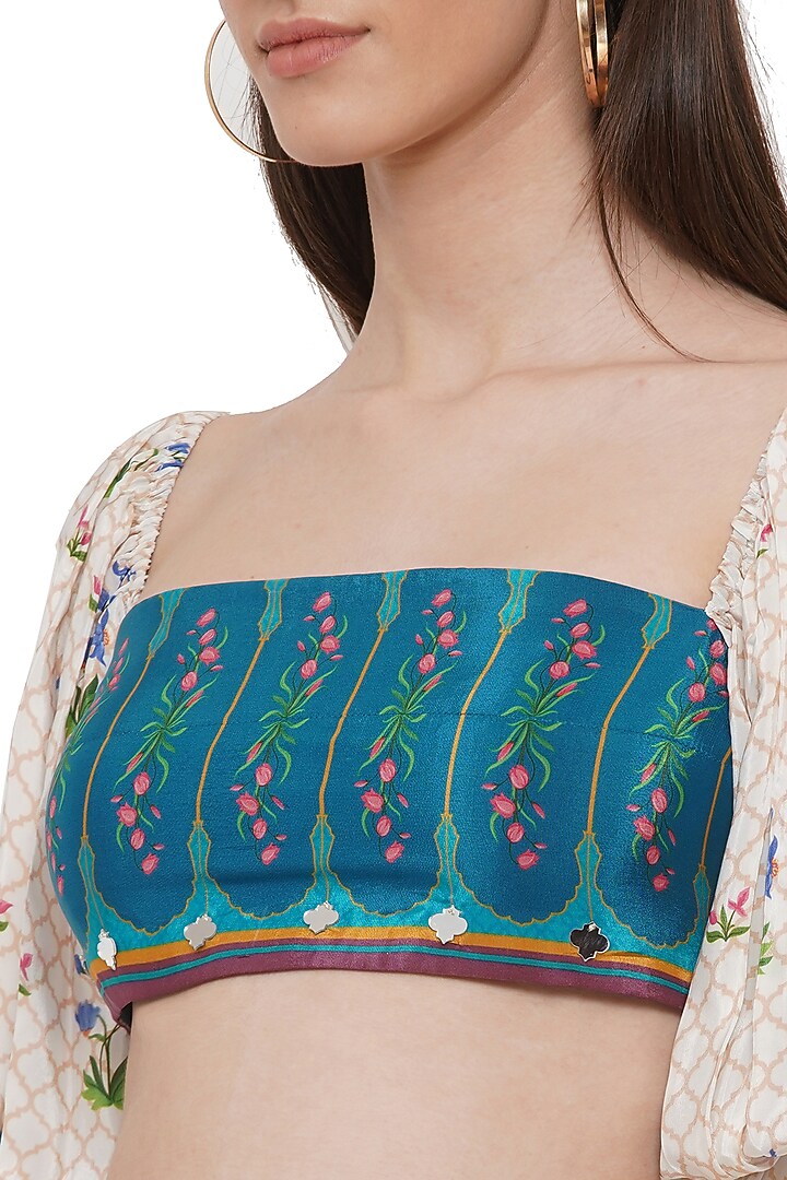 Multi-Coloured Embroidered Crop Top by Limerick By Abirr N' Nanki at Pernia's Pop Up Shop