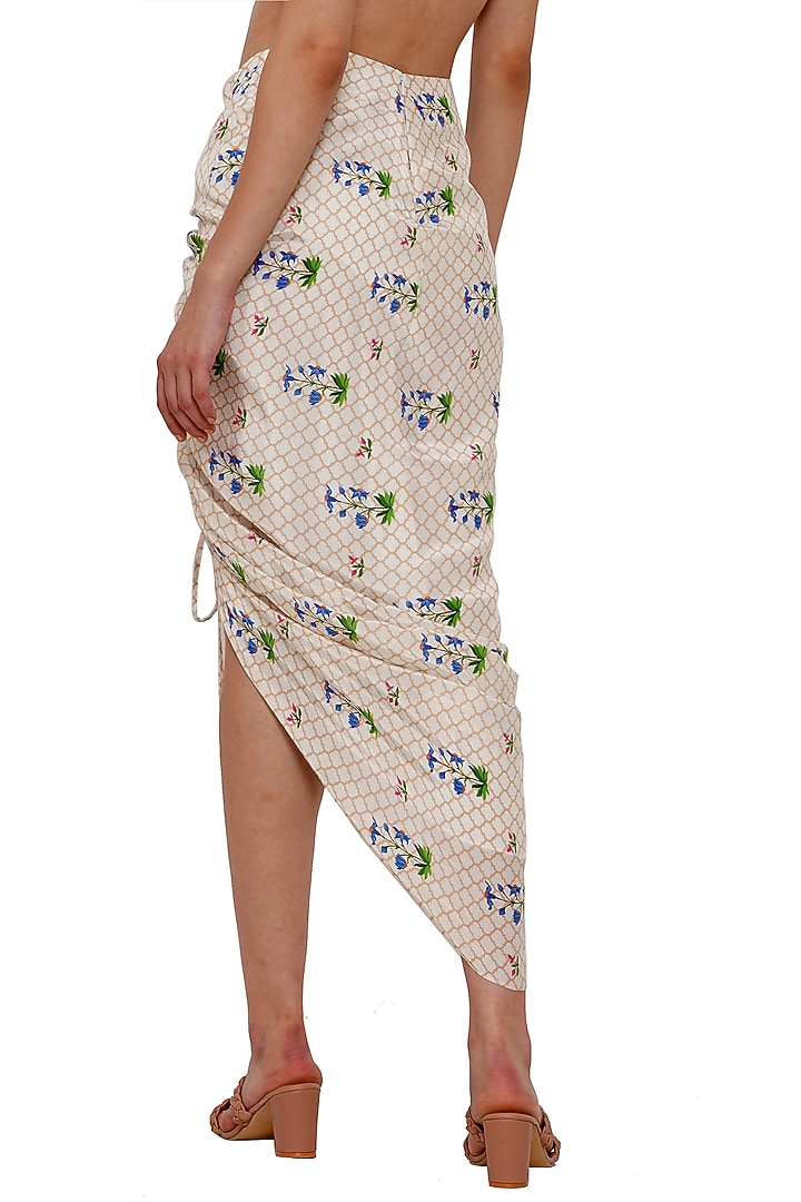 Multi-Coloured Crepe Printed Skirt by Limerick By Abirr N' Nanki at Pernia's Pop Up Shop