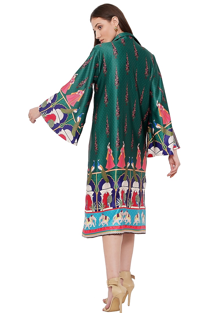 Multi-Coloured Silk Printed Jacket by Limerick By Abirr N' Nanki at Pernia's Pop Up Shop