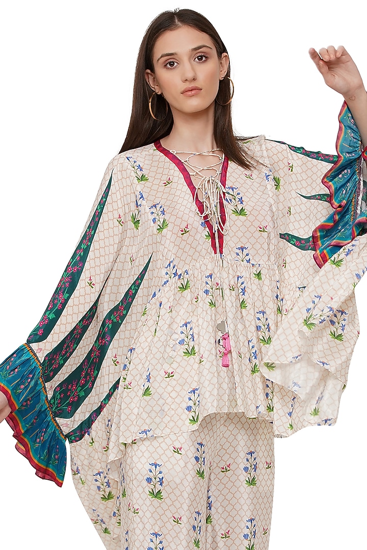 White Printed Top by Limerick By Abirr N' Nanki at Pernia's Pop Up Shop