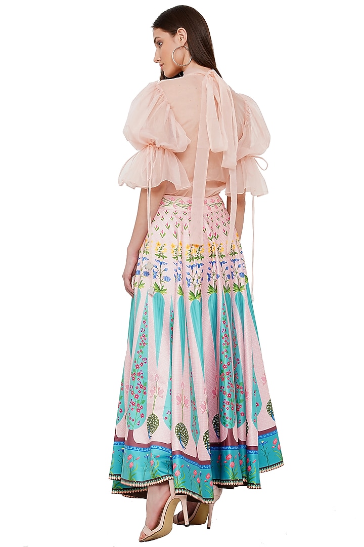 Blush Pink Printed Top by Limerick By Abirr N' Nanki at Pernia's Pop Up Shop