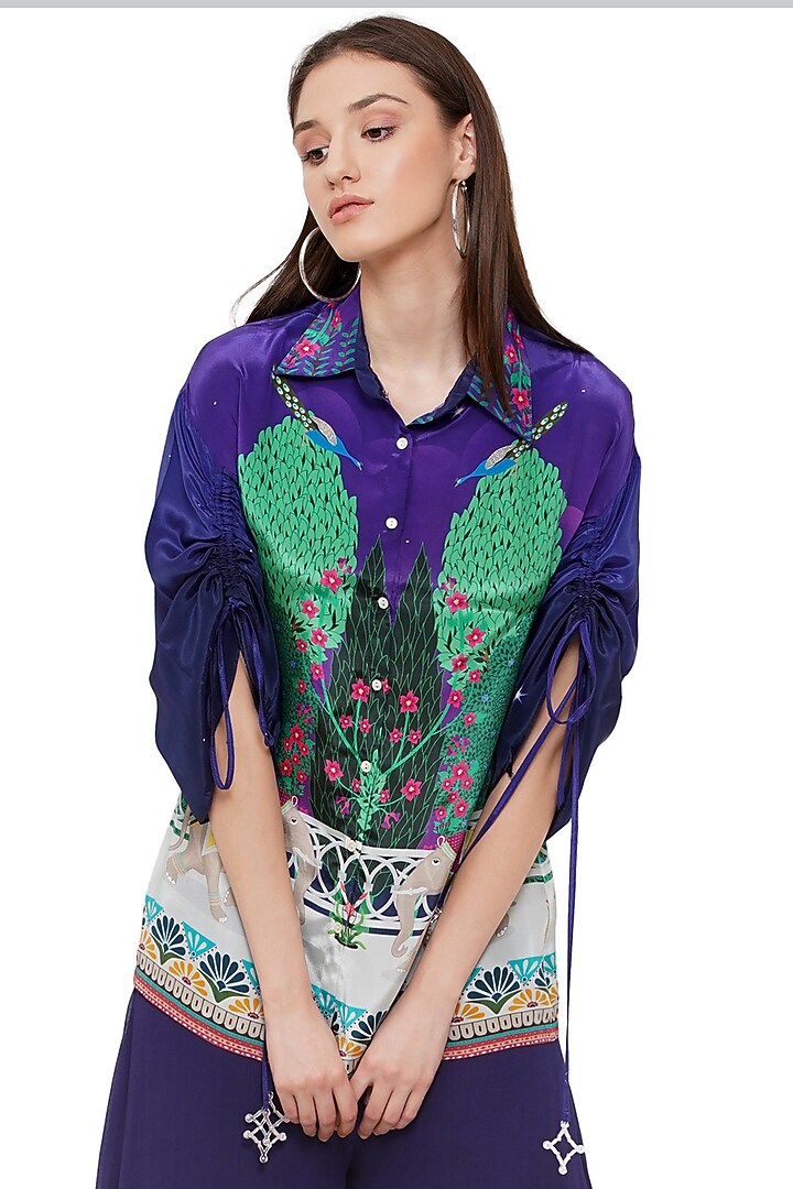 Multi-Colored Printed Shirt by Limerick By Abirr N' Nanki at Pernia's Pop Up Shop