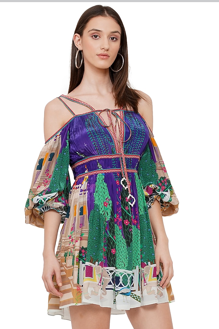 Multi-Colored Printed Vacation Dress by Limerick By Abirr N' Nanki at Pernia's Pop Up Shop