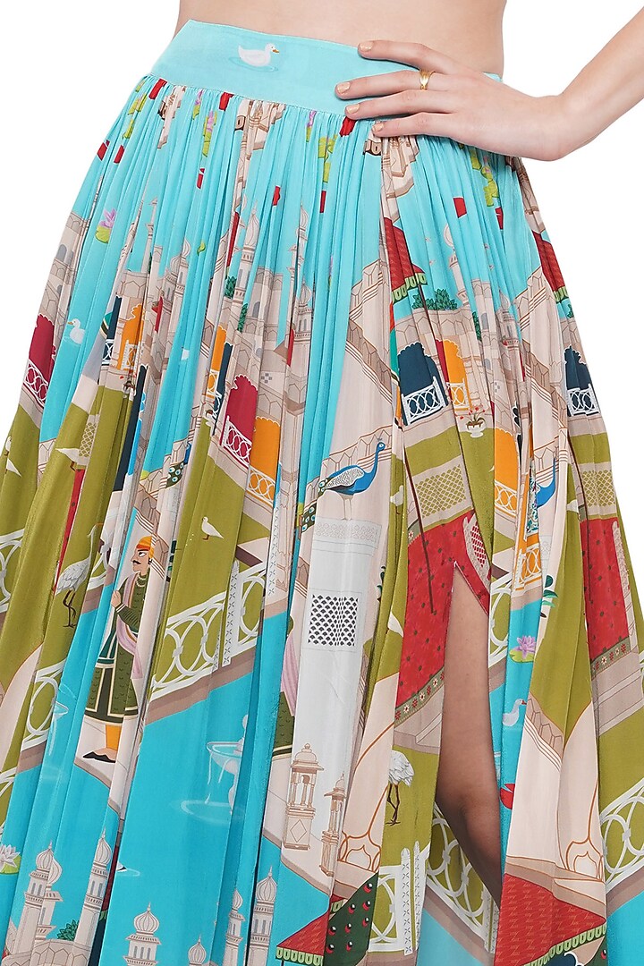 Multi-Colored Printed Skirt by Limerick By Abirr N' Nanki at Pernia's Pop Up Shop