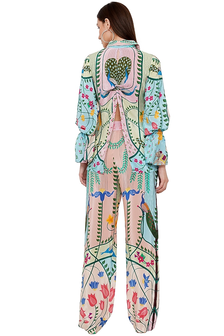 Multi-Colored Crepe Printed Shirt by Limerick By Abirr N' Nanki at Pernia's Pop Up Shop