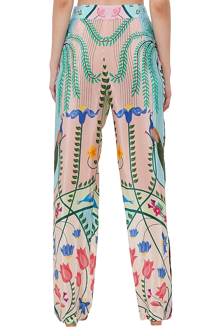 Multi-Colored Crepe Printed Pants by Limerick By Abirr N' Nanki at Pernia's Pop Up Shop