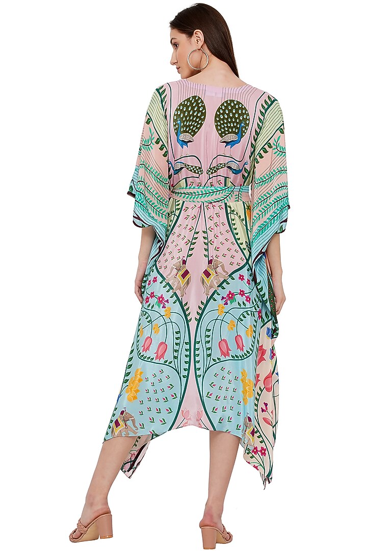 Multi-Colored Kaftan With Print by Limerick By Abirr N' Nanki at Pernia's Pop Up Shop