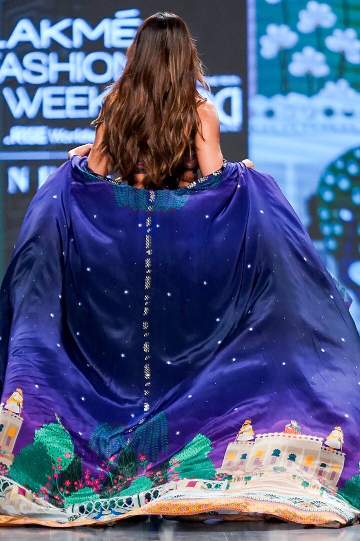 Multi-Colored Hand Embroidered Cape by Limerick By Abirr N' Nanki at Pernia's Pop Up Shop