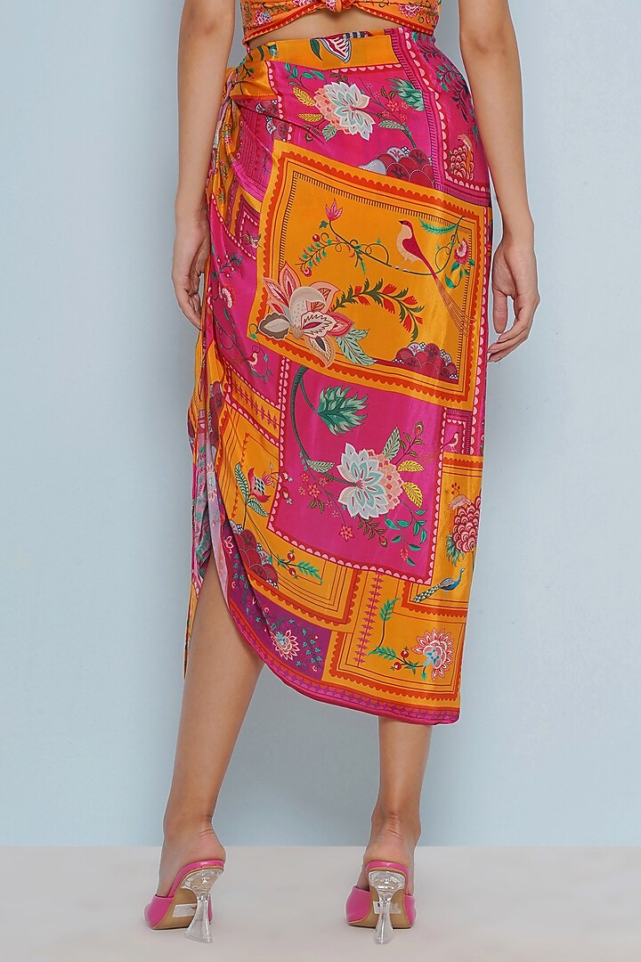 Multi-Colored Crepe Printed Cover-Up by Limerick By Abirr N' Nanki at Pernia's Pop Up Shop