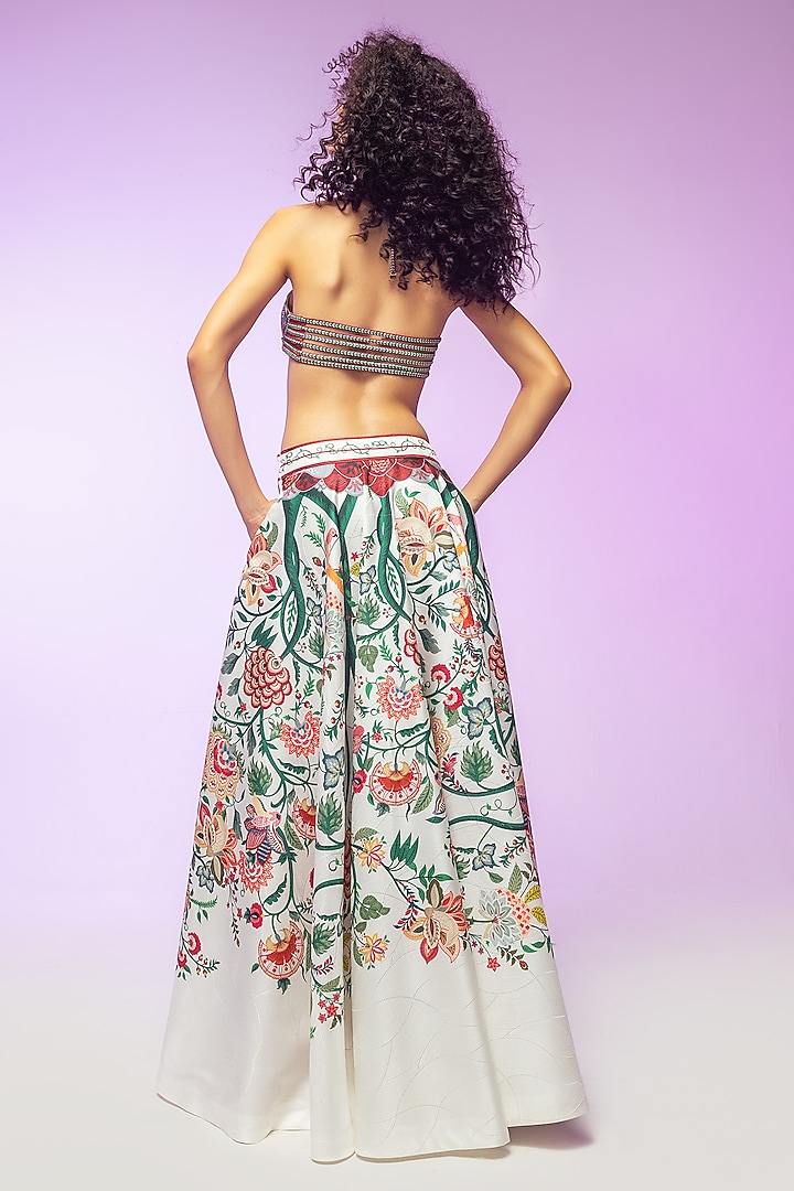 Multi-Colored Polyester & Spandex Printed Bustier by Limerick By Abirr N' Nanki at Pernia's Pop Up Shop