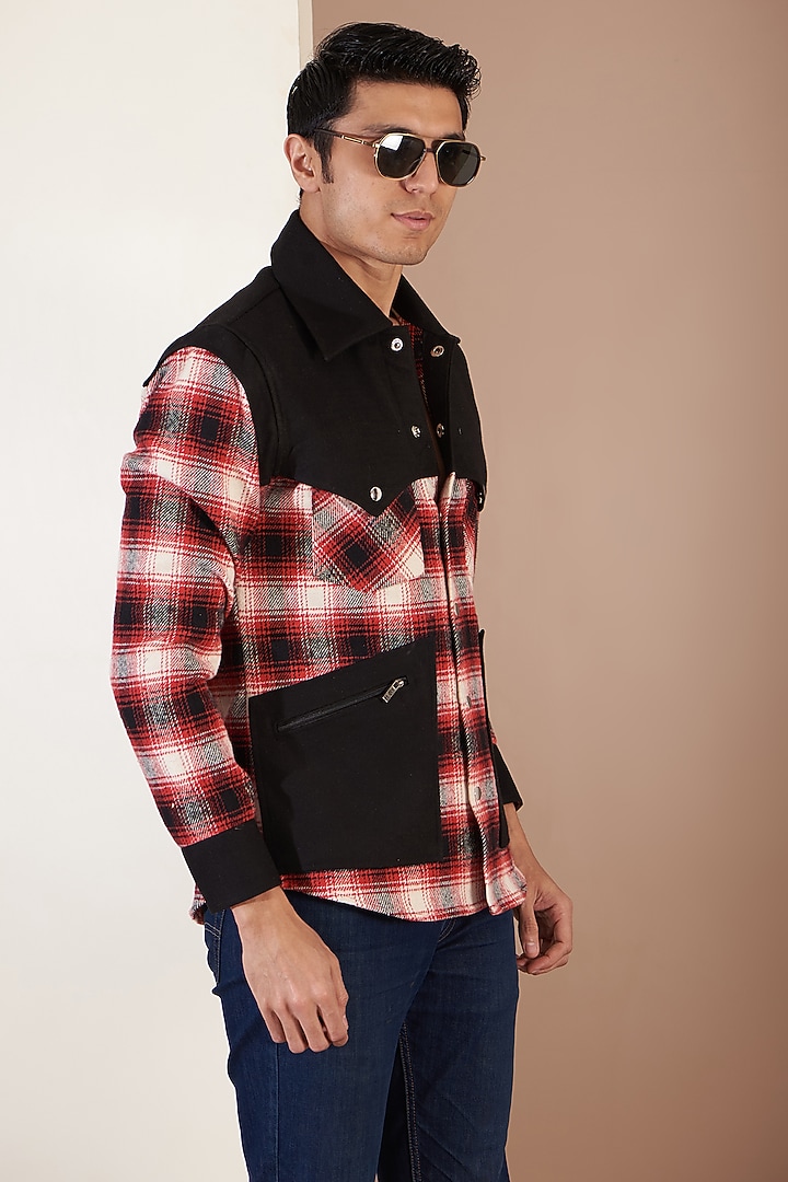 Multi-Colored Tweed Patchwork Jacket by Label Mukund Taneja at Pernia's Pop Up Shop