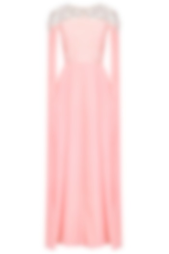 Blush Pink Cord and Pearl Work Jumpsuit by Limerick By Abirr N' Nanki