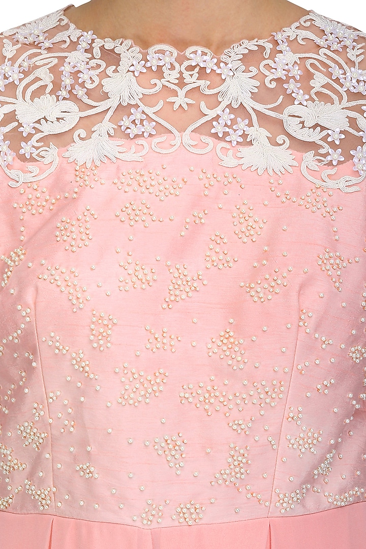 Blush pink cord and pearl work Jumpsuit available only at Pernia's Pop Up Shop.