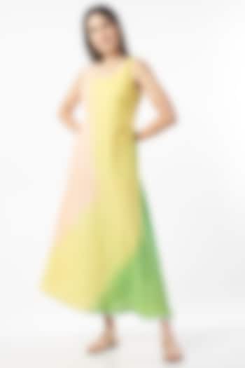 Yellow & Green Ombre Dress by linencut